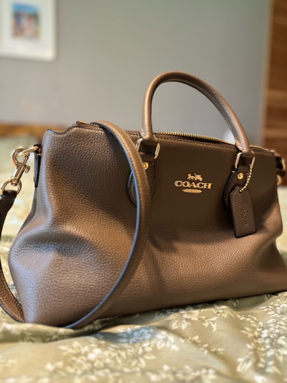 Coach Brown Pebbled Leather Doctor Satchel - Picture 3 of 8
